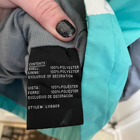 London Fog Zip-Front Rain Kids Jacket Girls 10/12 M - Picture 8 of 11